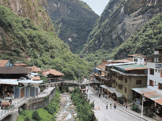 A view of Aguas Calientes